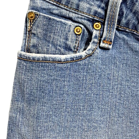 Y2K Levi Strauss Distressed Jeans Size 13 Button Fly Stretch Low Rise Slim Boot - Picture 8 of 14